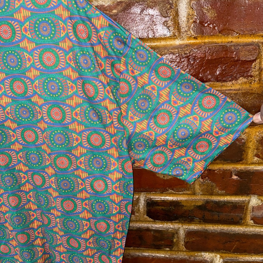 ASOS Design Colorful Geometric Pattern T-Shirt, Small - Picture 4 of 5